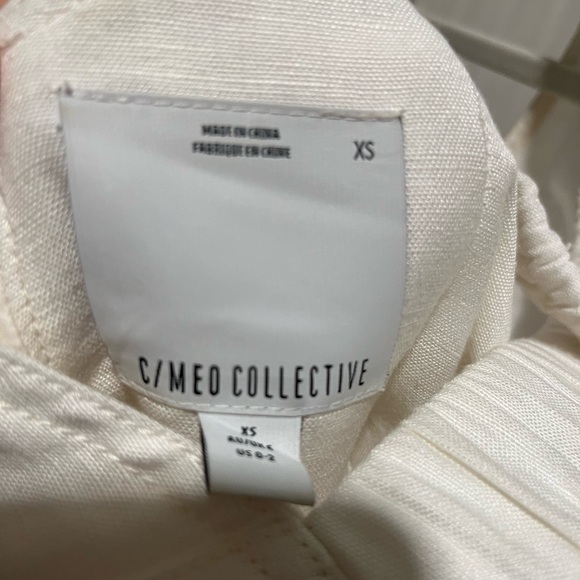 SOLD C/meo New Direction Linen-Blend Midi White Dress (XS). Engagement - Picture 9 of 9